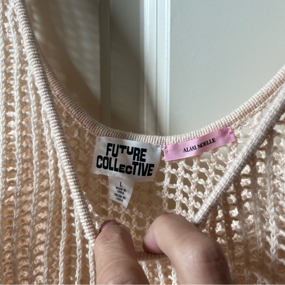 Women's Crochet Tank Sweater Cream - Future Collective with Alani Noelle - Picture 7 of 7